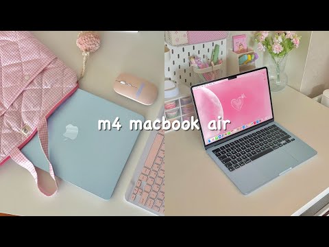 Видео: небесно-голубой m4 macbook air распаковка! 🩵 ︱аксессуары и настройка︱