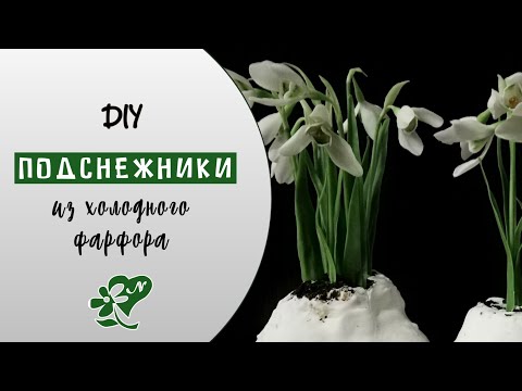 Видео: Подснежники из холодного фарфора. Diy. Snowdrops made of polymer clay.