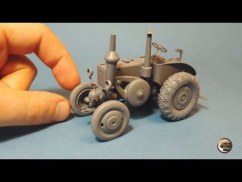 Видео: Немецкий ТРАКТОР 1937 года от MiniArt в 1/35. ОЧЕНЬ Детализированная Модель Lanz Buldog D8506