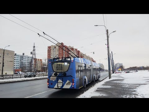 Видео: Троллейбус, маршрут №26 ВМЗ-6215.01 "Премьер" б.1182 (25.12.2023) Санкт-Петербург
