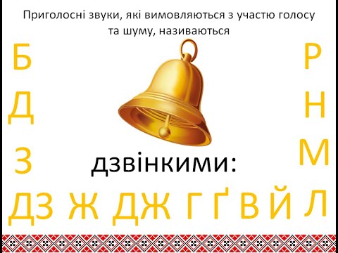 Видео: Дзвінкі та глухі приголосні.
