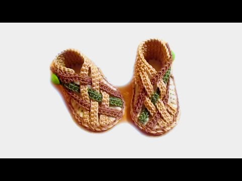 Видео: Пинетки сандалии крючком Василиса #8 crochet for beginners step by step