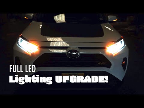 Видео: Обновление Toyota RAV4 2019+ с полным светодиодным освещением! Внутри и снаружи