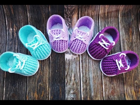 Видео: пинетки крючком.