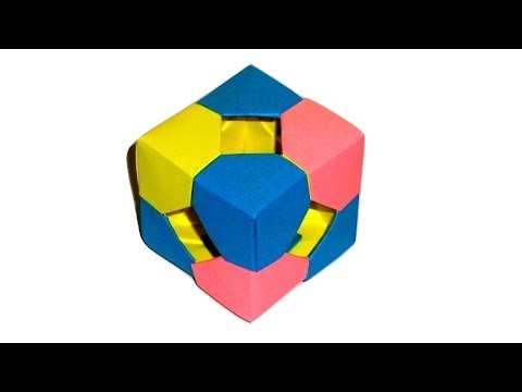 Видео: Куб из бумаги. Модульное оригами