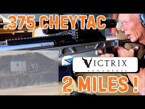 Видео: .375 Cheytac Victrix Crown на дистанции 2 мили