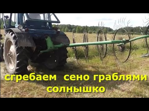 Видео: Сгребаем сено граблями "СОЛНЫШКО".