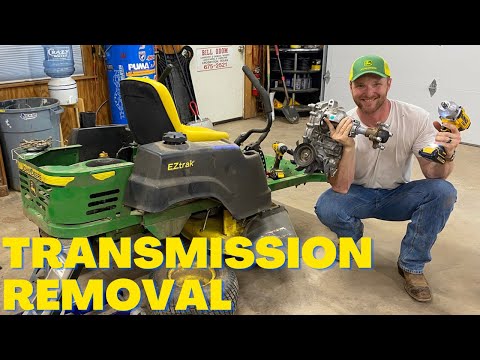 Видео: Как снять гидростатическую гидротрансмиссию с нулевым поворотом (газонокосилка John Deere Z255)