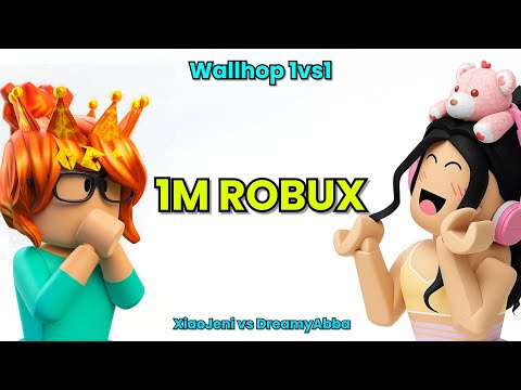 Видео: Wallhop 1VS1 для 1M ROBUX – Dreamyabba против Xiaojeni