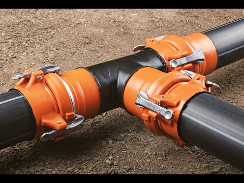 Видео: БРС Быстроразъeмные быстросъемные быстроразборные соединения для ПНД трубы 50 63 75 110 160 мм STF.