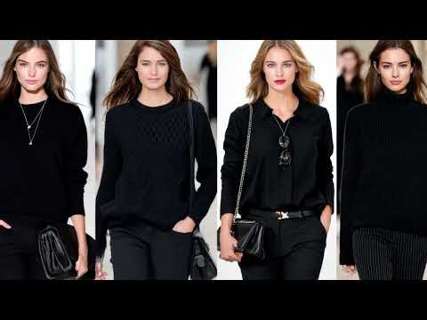Видео: Элегантные наряды в чёрном цвете | Неизменные модные тенденции Милана осень-зима 2025