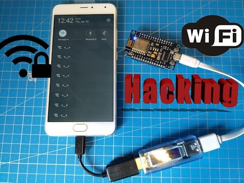 Видео: Глушилка спаммер на ESP8266 карманный вай-фай джаммер Wi-fi hacking ESP server jammer