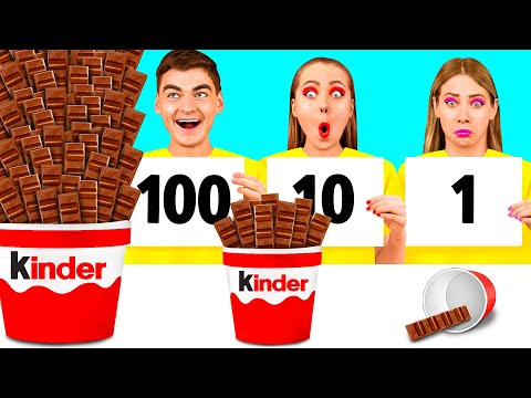 Видео: 100 Слоев Еды Челлендж | Секретные Лайфхаки и Гаджеты с MeMeMe Challenge