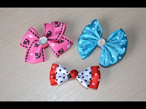 Видео: Банты Мастер класс бант из ленты DIY ribbon bow handmade bows
