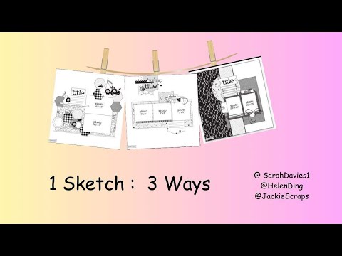 Видео: Видео процесса создания скрапбука №487 *НОВАЯ СЕРИЯ* 1 эскиз 3 способа использования 49 и Market ...