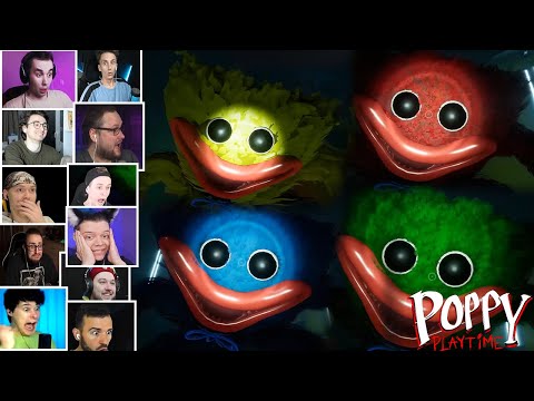 Видео: Реакция Летсплейщиков на Разноцветных Хаги Ваги в Poppy Playtime Chapter 2