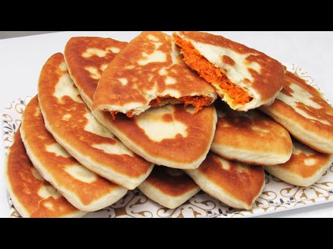Видео: ПИРОЖКИ! Жареные Пирожки с Морковкой - тонкие, вкусные, много начинки! Как жарить пирожки на сковоро