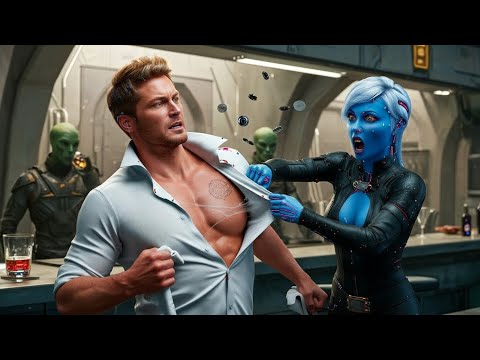 Видео: Инопланетная девушка в пьяном угаре разорвала рубашку человека — и тут же оцепенела