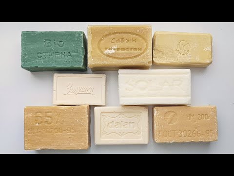 Видео: Cutting laundry soap 🔪ASMR🧼Резка хозяйственного мыла.