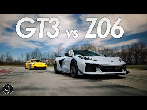 Видео: Corvette Z06 2023 против Porsche GT3 | На пределе возможностей