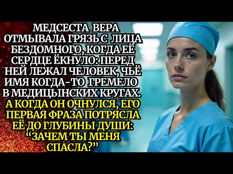 Видео: 📌Медсестра Вера отмывала грязь с лица бездомного, когда её сердце ёкнуло: перед ней лежал человек...