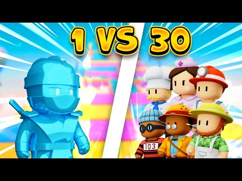 Видео: 1 ПРО VS 30 ПОДПИСЧИКОВ В STUMBLE GUYS
