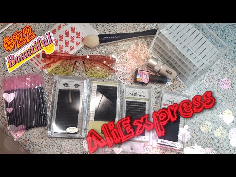 Видео: Распаковка посылок с AliExpress,серьги за 1 цент, материалы для наращивания ресниц с Алиэкспресс #22