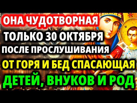 Видео: ТОЛЬКО 30 октября ОНА СПАСЕТ ТВОИХ ДЕТЕЙ И РОД от горя и бед! Акафист Богородице Избавительница