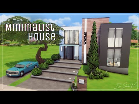 Видео: Минималистичный дом🏠│Строительство│Minimalist House│SpeedBuild│NO CC [The Sims 4]