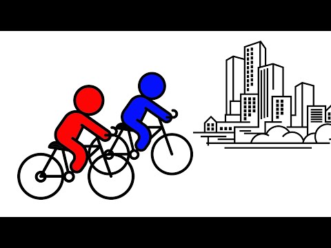 Видео: Математика. Уравнения. Задача про двух велосипедистов.