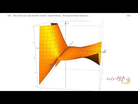 Видео: 12. Примеры на нахождения экстремума в R^d. Метод наименьших квадратов. Условный экстремум.