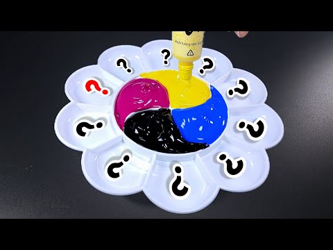 Видео: Как создать 14 новых цветов, используя пурпурный, жёлтый, голубой и чёрный | Завораживающее смешиван