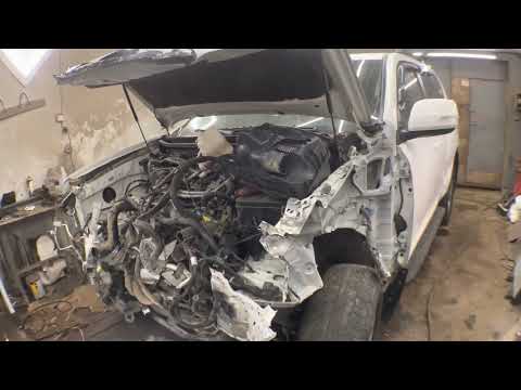Видео: Toyota Land Cruiser Prado 150 Установка рестайлинга GBT после лобового удара с деформацией рамы