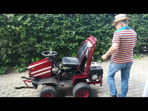 Видео: Мой самодельный садовый минитрактор! My homemade garden mini tractor!
