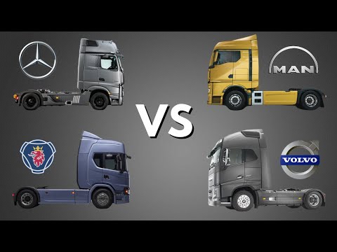 Видео: ЭПИЧЕСКАЯ битва грузовиков ▶ Scania против Volvo против MAN против Mercedes