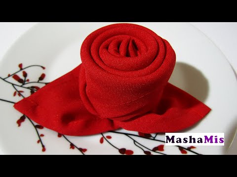 Видео: Как красиво и быстро сложить салфетки для сервировки стола/Роза