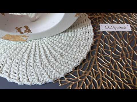 Видео: Заказчица в восторге! Круглая салфетка тунисским крючком. Вязание крючком
