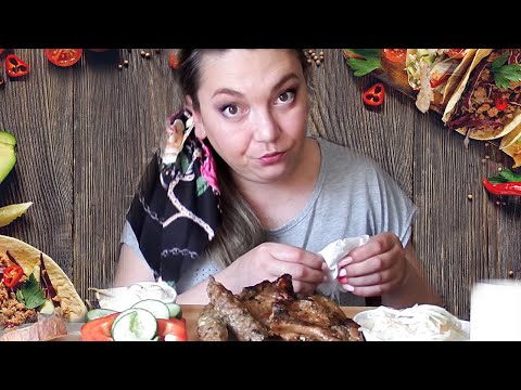 Видео: Mukbang. Шашлык на ребре + люля-кебаб. Я "улетела" на природу. Много обо мне. Будьте здоровы!♥