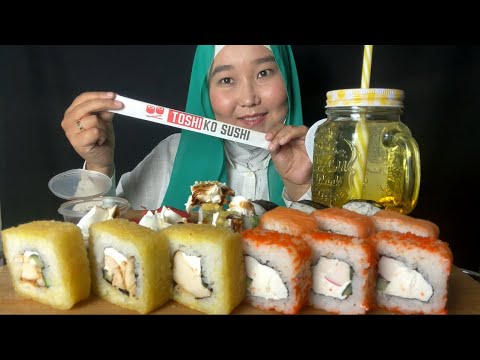 Видео: Қазақша АСМР / Суши  Мукбанг / ОБЖОР АСМР/ асмр на казахском / ASMR mukbang