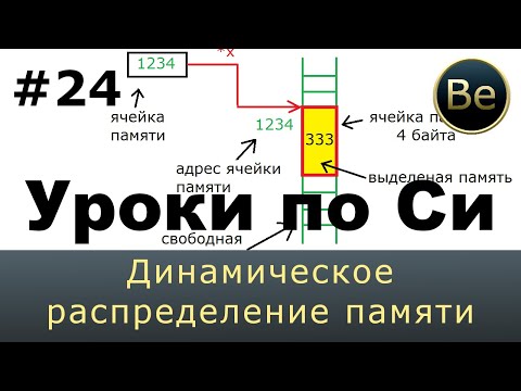 Видео: Язык Си с нуля - Урок 24 - Динамическое распределение памяти, void*, утечки памяти.