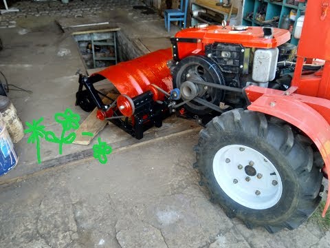 Видео: коса ботвы картошки на мотоблок (модернизация)