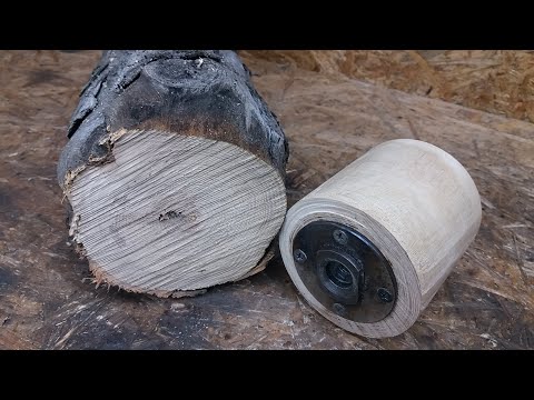 Видео: ПРОСТО И БЫСТРО любой ролик из полена для гриндера за 2 часа без токарки! Ты точно сможешь./Grinder.