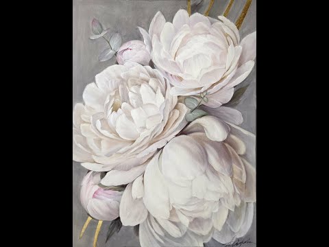 Видео: Как рисовать пионы