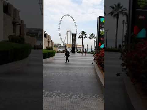 Видео: Дорога к пляжу от отеля Ramada hotel and Suites by Wyndham Dubai JBR