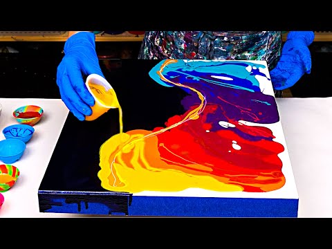 Видео: Красочный Торнадо🌈Новая серия😍 ~Градиентная заливка акрилом ~Абстрактная живопись | Жидкое искусство