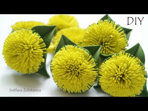 Видео: Одуванчики из фоамирана