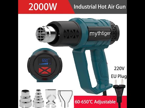 Видео: Фен промышленный MYTHTIGER Professional Heat Gun с AliExpress. Комплектация, обзор, настройки, отзыв