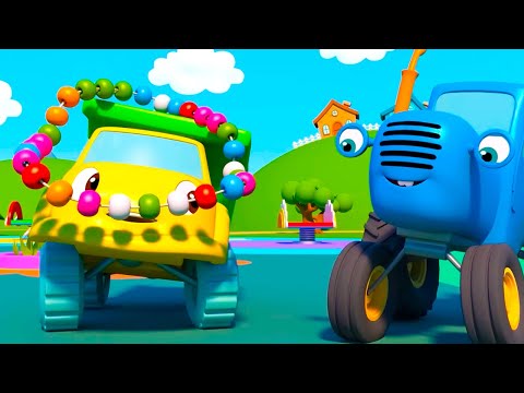 Видео: Синий трактор: БУСЫ -  Мультики для детей - играем на детской площадке