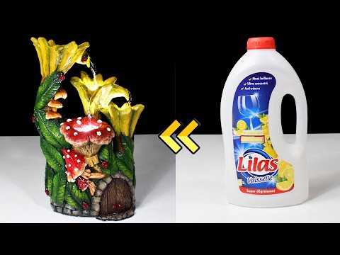 Видео: Удивительный фонтан-водопад с уникальным дизайном ⛲ Идеи искусства из цемента