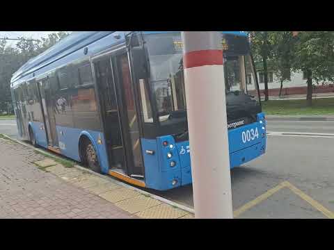 Видео: Обзор московского троллейбуса тролза мегаполис в Химках 